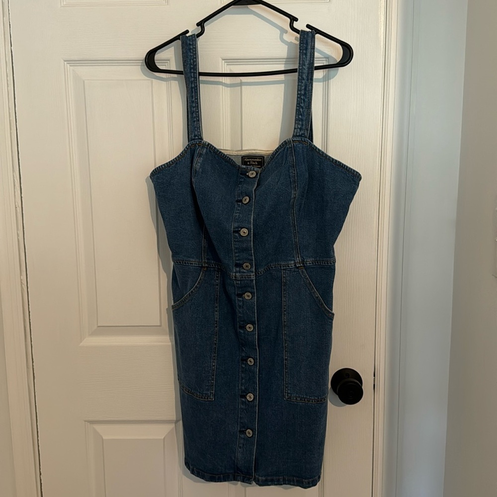 Abercrombie & Fitch Button Down Denim Dress - Size XL
